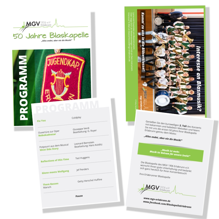 Flyer Collage 50 Jahre Blaskapelle klein